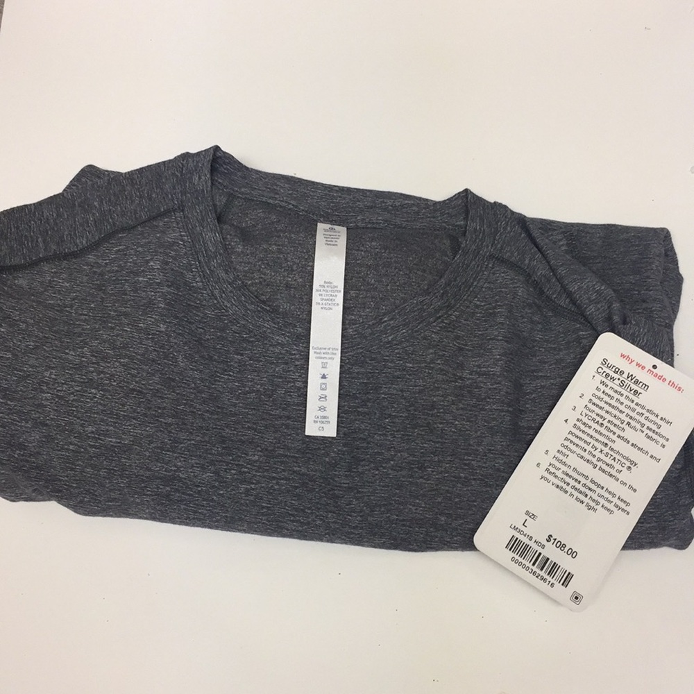 RARE Lululemon Grey Long-sleeved Teeshirt